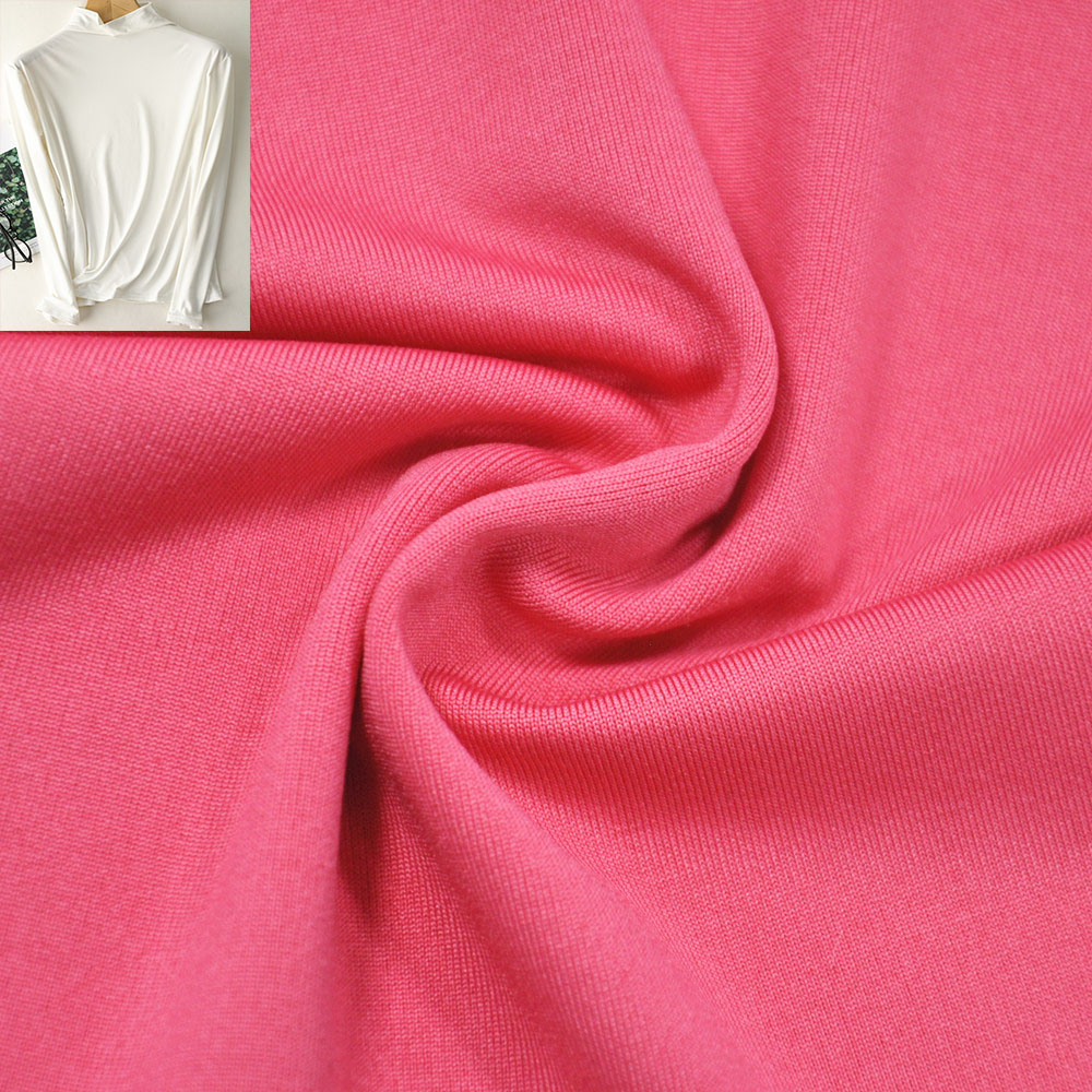 Eiffel silk milk fabric knitting 4 way stretch fabric polyester spandex fabric for Underwear T shirt POLO shirt Lining