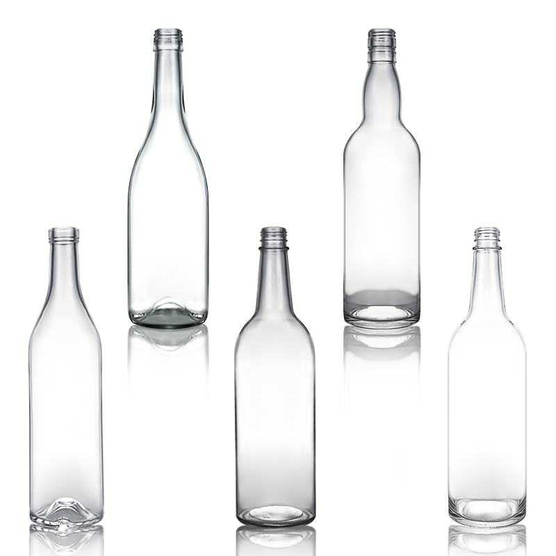 700ml 750ml 1000ml Wholesale Glass Liquor Bottles Glass Bottle Packaging For Brandy Or Whisky Or Rum With Screw