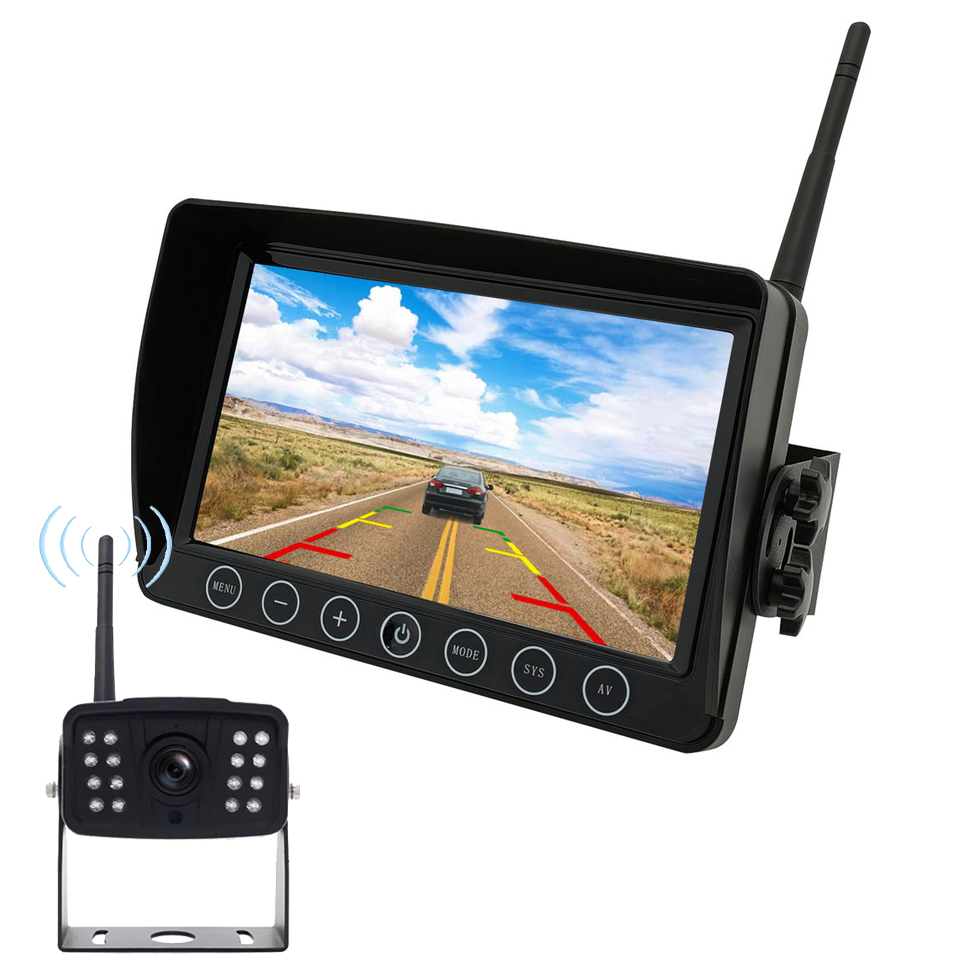 Digital Wireless Rearview Monitor для Big Vehicles, Reversing Monitor для Pickup Vans SUV с Wireless Camera, 7 "7"