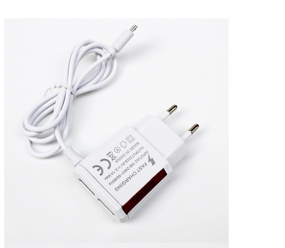 Уличный дорожный адаптер, 2 USB ромба, зарядное устройство для мобильного телефона с кабелем micro usb V8 и светодиодной подсветкой