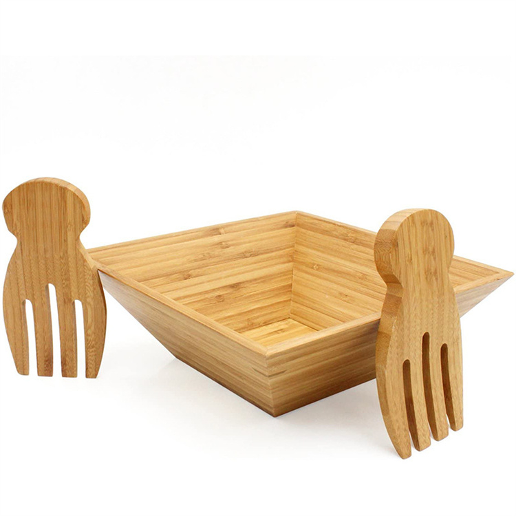 Factory Direct Price Bamboo Salad Mixing Fruit Bowl Set