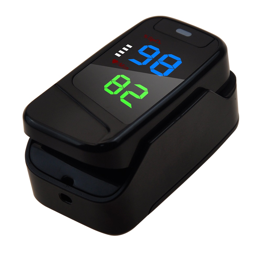 Black Pulse Oximeter CE Approved Blood Oxygen Testing Equipment Oline LED Display Digital Fingertip Pulse Oximeter
