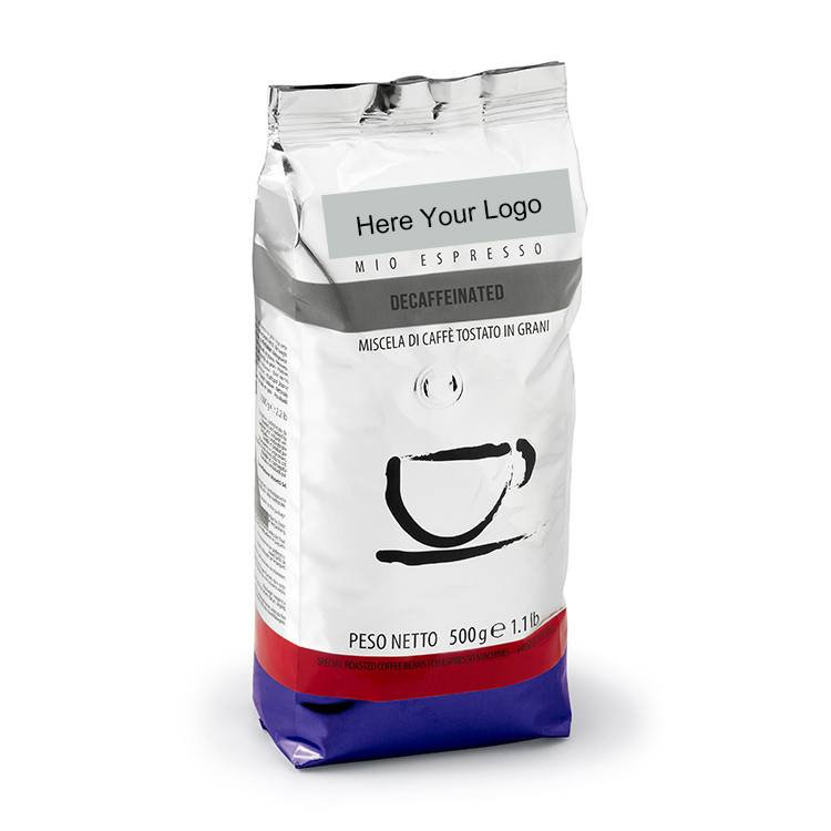 Decaffeinated 500gr Bag-Частная марка кофе в зернах, кофе с обезвоженными цельными зернами
