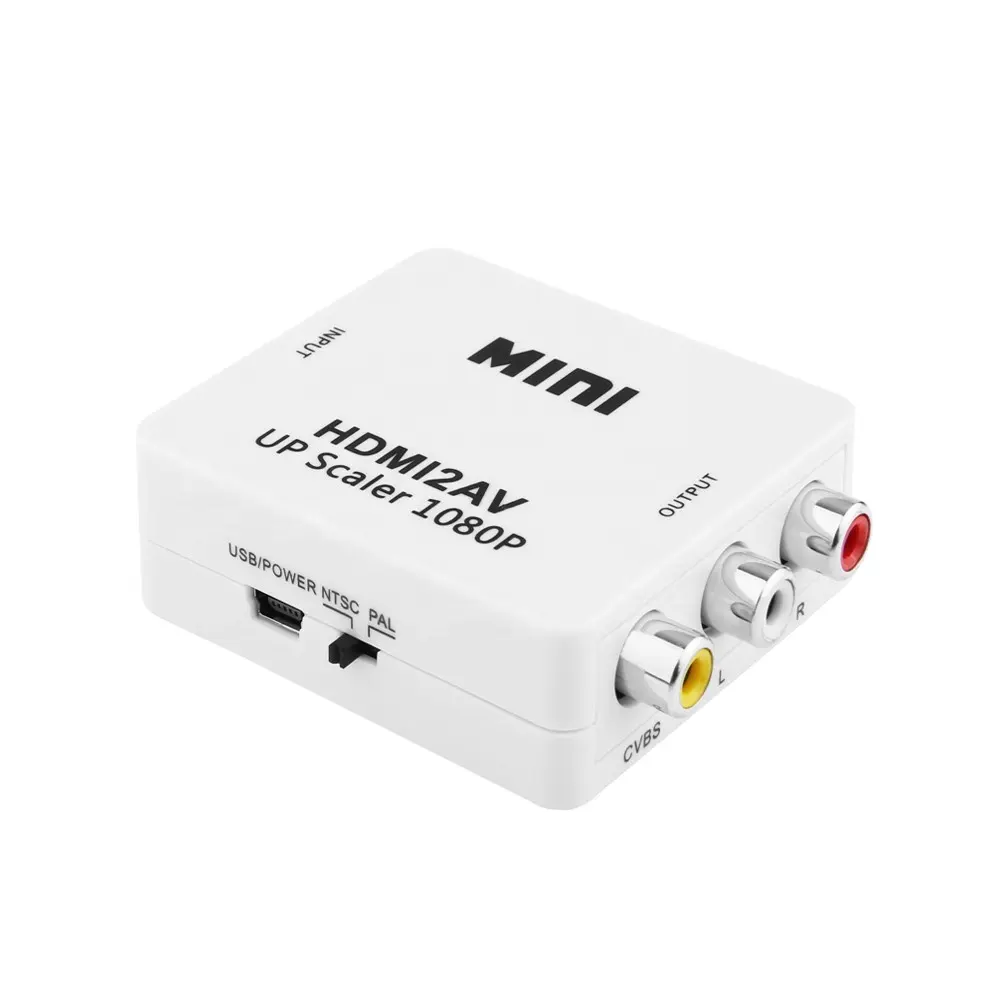 HDMI To 3 RCA Adapter HDMI2AV HDMI 2 AV HDMI To AV Cvbs S-Video Adapter Converter Box 1080P 60Hz High Quality