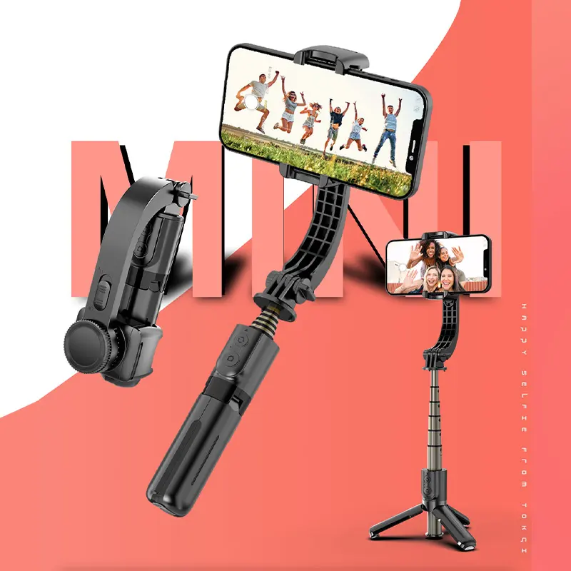 CYKE L08 Mini Flexible Single Axis Stabilizer Bluetooths Remote Control Rotation Selfie Stick With Tripod Mobile phone gimbal
