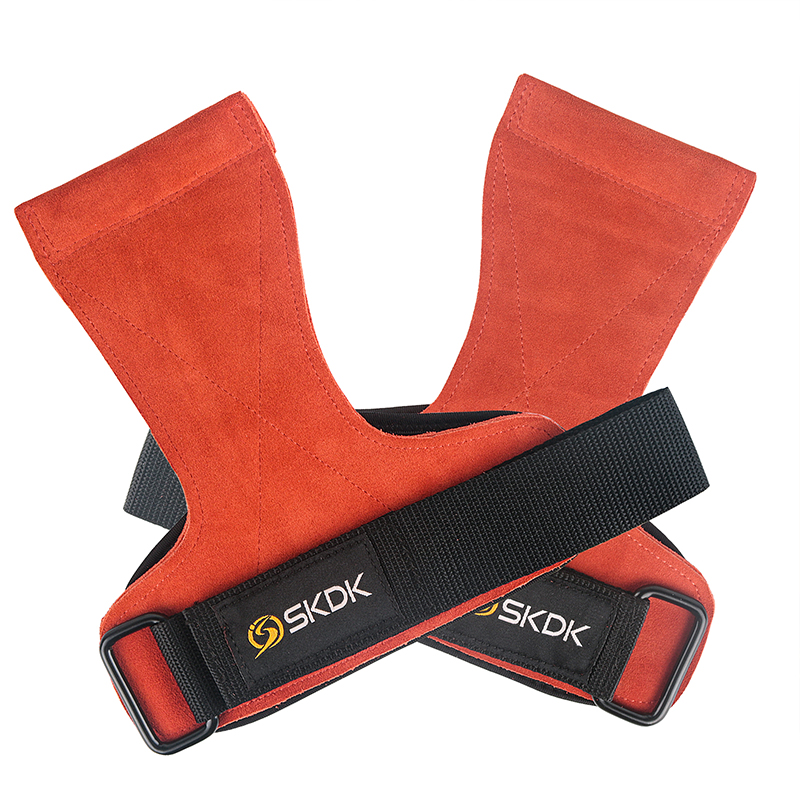 Customized Anti-Slip Cowhide Palm Protector Cover Gym Fitness Exercise Wrist Wraps Leather Weight Lifting Grip Padded
