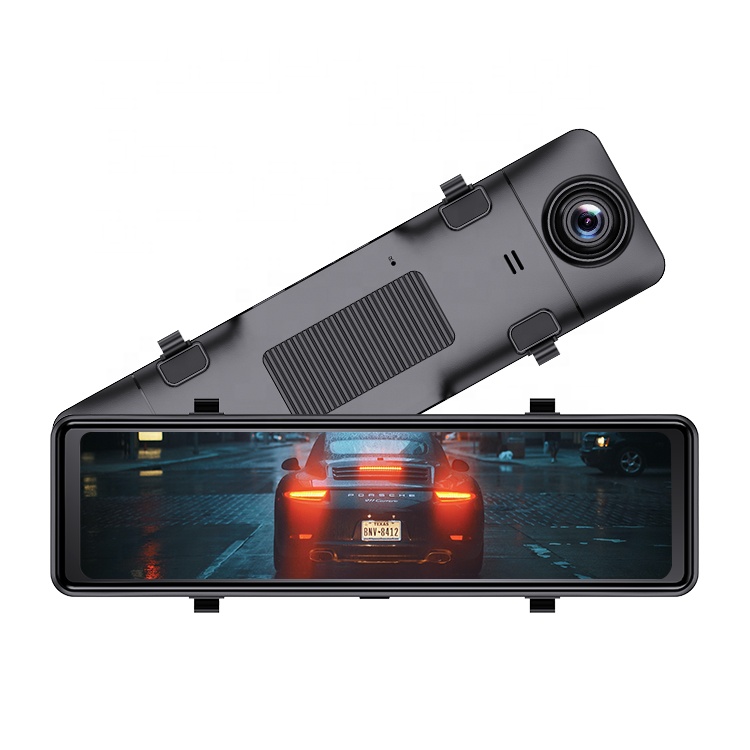 Оптовая продажа 4K + 1080P зеркало заднего вида автомобиля DVR, Wi-Fi, GPS отслеживание маршрута Speedcam Голосовое управление сенсорный зеркальный фотоаппарат Автомобильный регистратор