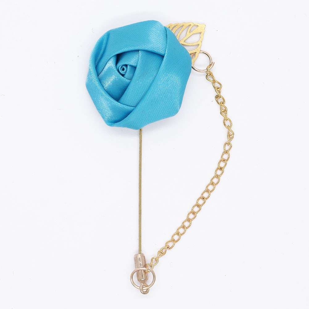 Hot sale Men's Suits Gold Leaves Roses Brooches Corsage Flowers Handmade Lapel Pin Brooch