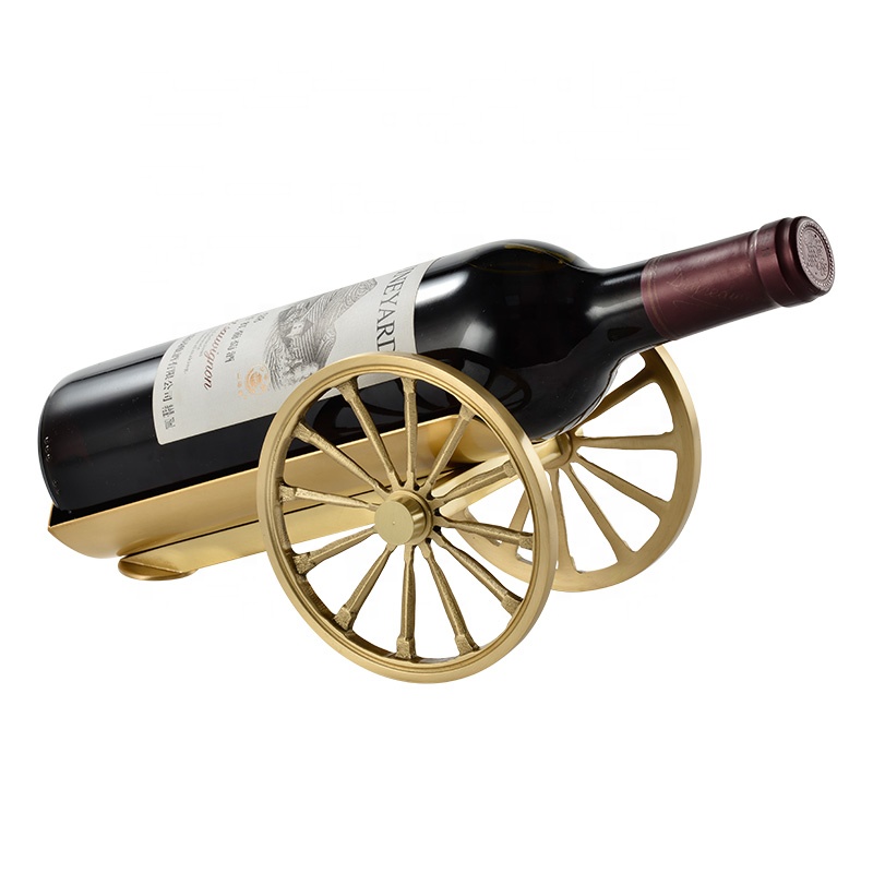 2021 Metal Crafts Creative The Wheels shaped Red wine rack For Table Decoration