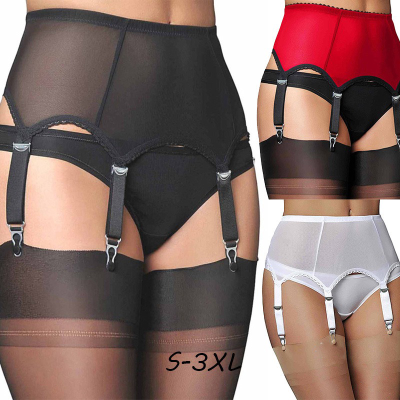 Lingerie Costumes Knee High Stocks Garter Belts With Straps Plastic Clip for Stocking Fishnet/Net Suspender Pantyhose