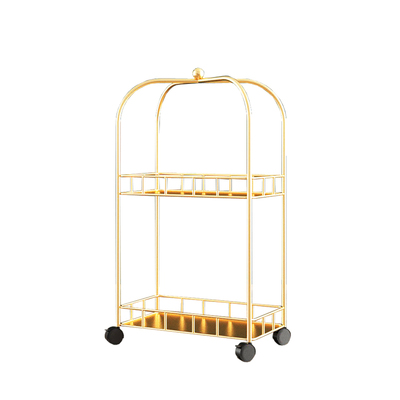 Beauty shop shelf light luxury trolley with wheels nail shop storage rack restaurant mobile tool cart