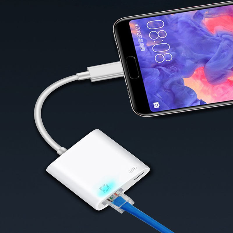 USB C Ethernet-адаптер USB Type C до 10/100/1000 м RJ45 сетевой адаптер смарт мобильный телефон USB C сетевой карты конвертер