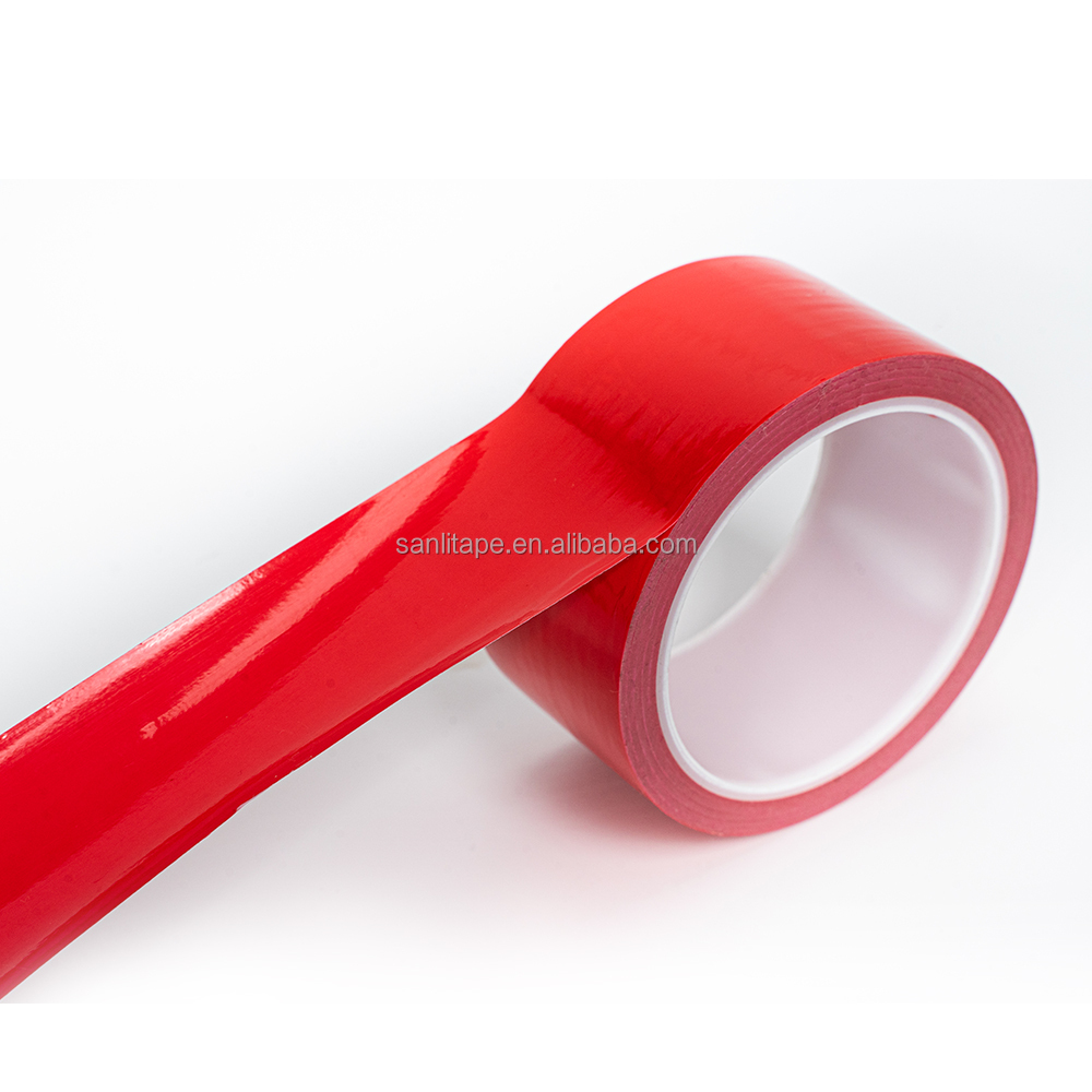 Single Side Adhesive Tape 10CM Width Size 10M Length Red PVC Warning Tape for Floor Marking Tape