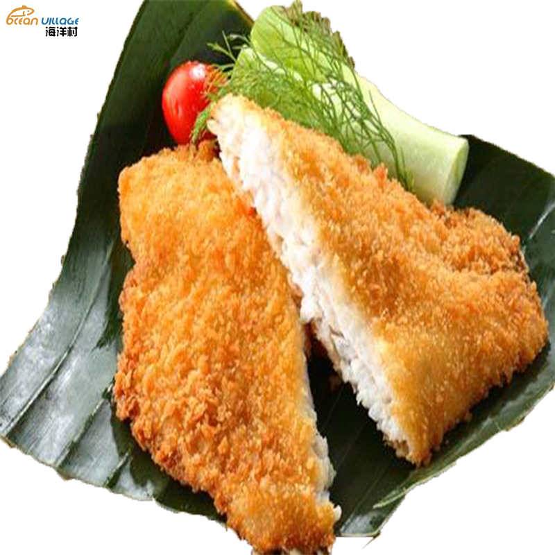 Shnadong Ocean Village Food New season High Quality Stuffed Breaded Fish Fillet 30% Glazing Frozen Breaded Fish Fillet