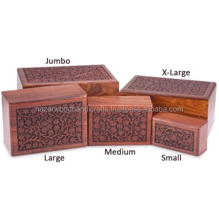 WOODEN HANDICRAFTS AWESOME WOODEN CARVED PET CREMATION URNS PRODUCT