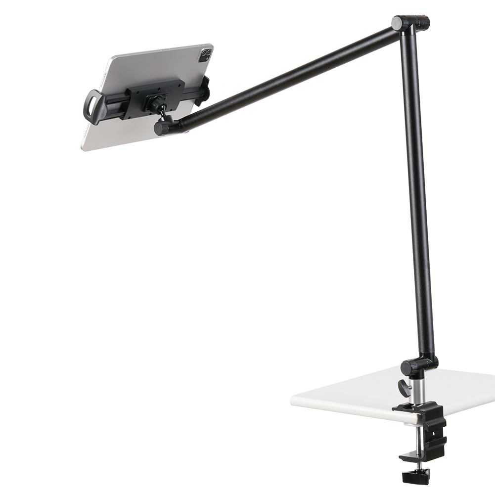 Universal C-clamp Desktop Phone Stand Flexible Rotation Long Arm Tablet Stand Holder