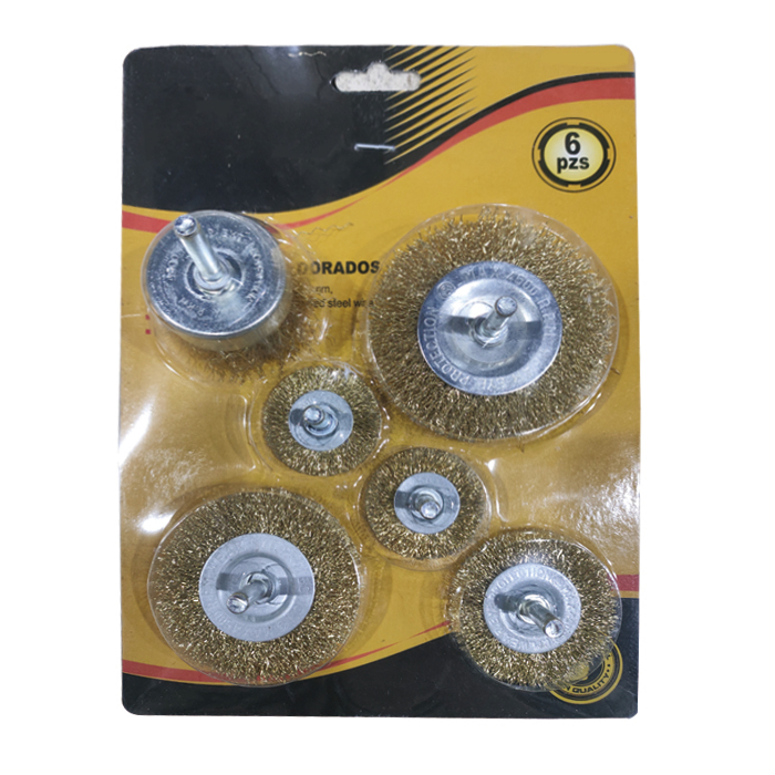 Multifunctional Hand Tools 6PCS Rust Removal Circular Steel Wire Polishing Wheel Brush Set