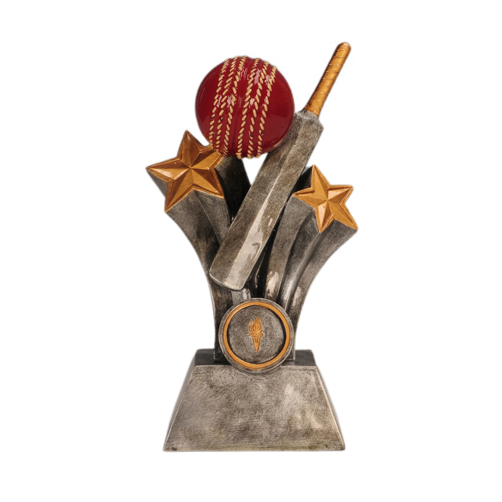 Wholesale hot selling products resin cup trophy awards resin five-pointed star cricket cup polyresin cricket awards