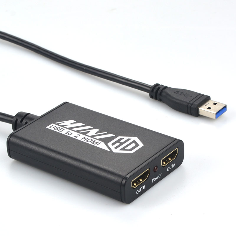USB на двойной HDMI Внешний видео двойной монитор дисплей адаптер совместим с windows/MacBook/Chromebook USB3.0 до 2 HDMI дисплей