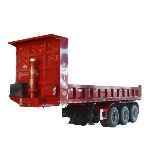 Hydraulic trailer Factory Price Used 3 4 Axle 40-60 Ton U Shape Hydraulic Side Dump Tipper Truck Semi Trailer