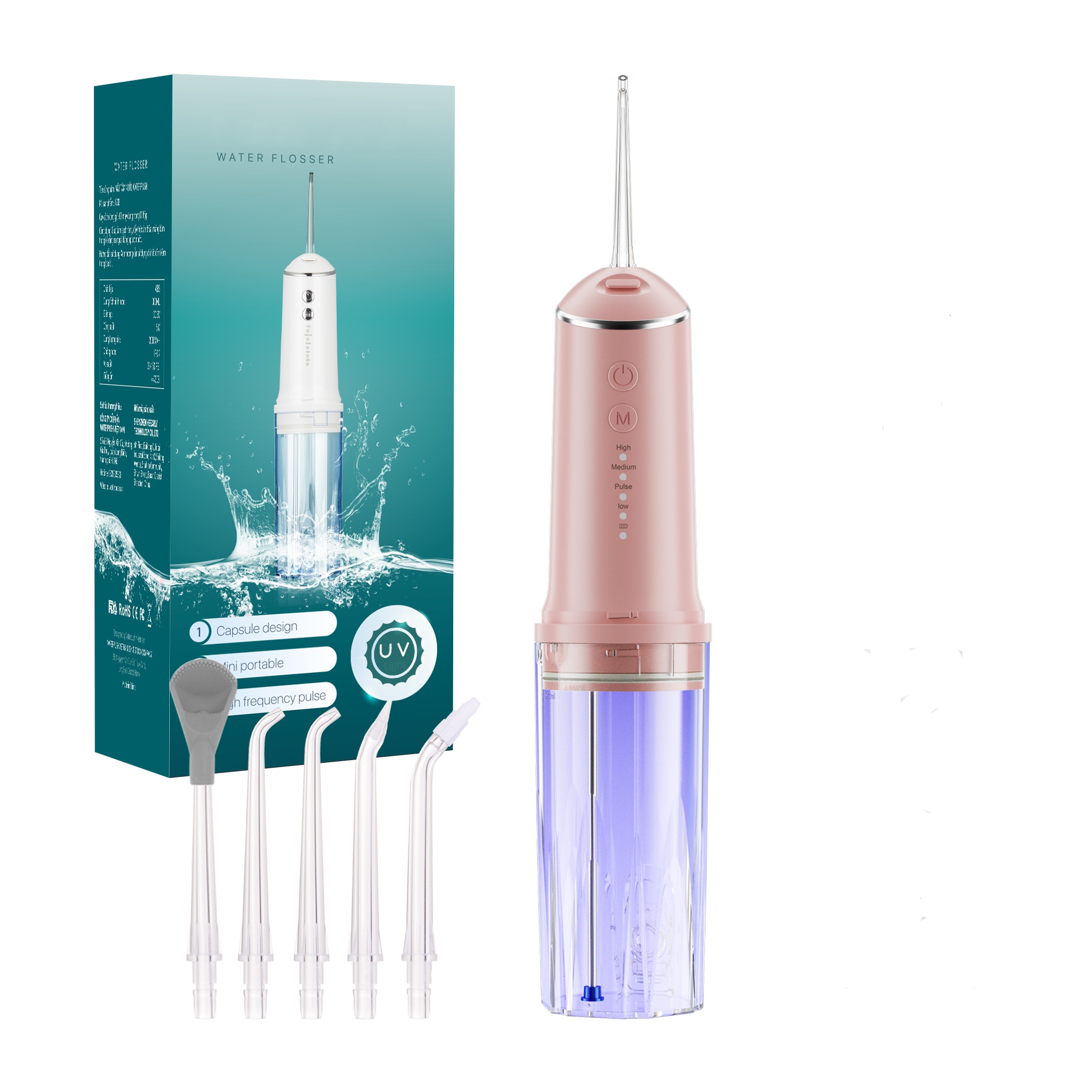 Wireless Dental Teeth Cleaning Electric Diy Oral Irrigator Portable Tooth Cordless Cleaner Uv Sterilization Water Flosser Dental