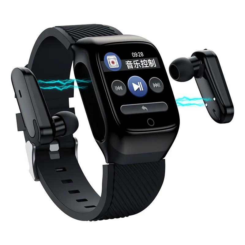 S300 2 in 1 Sport Smart Bracelet With Bluetooth Earphone Heart Rate Blood Pressure Smart Watch Earphone Headset
