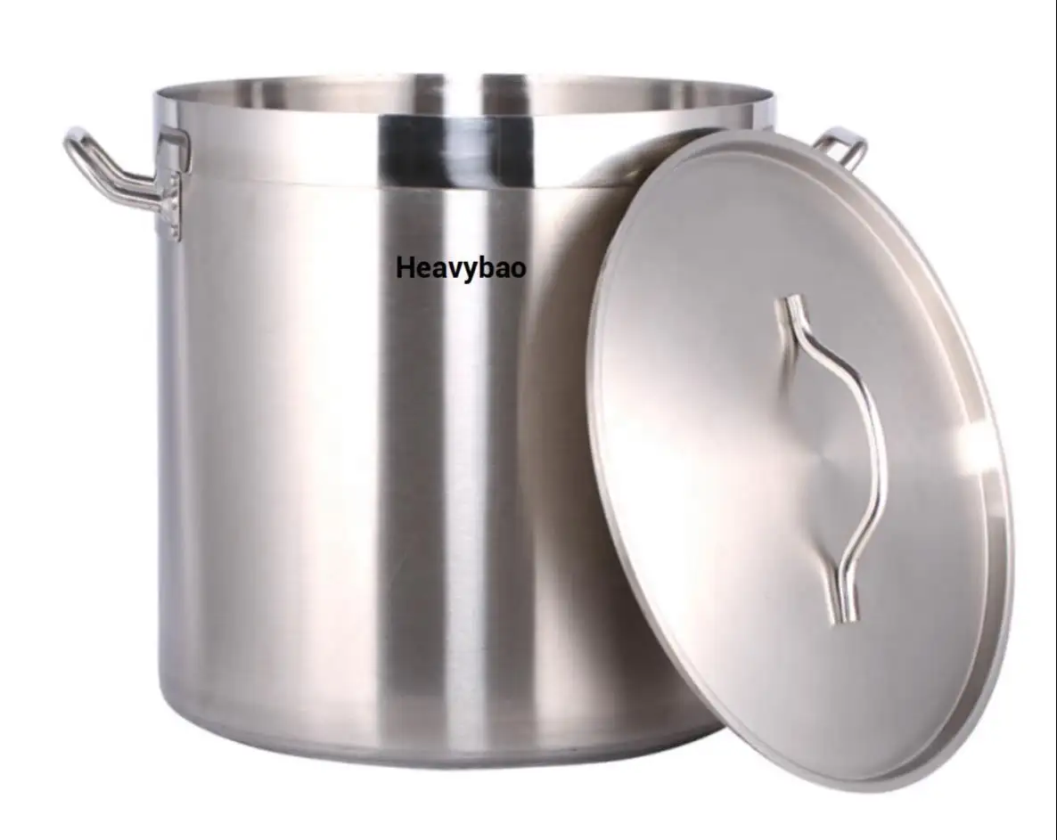 stainless steel heavy-duty large commercial induction saucepan composite frying pan cookware soup stock pot cooking pots