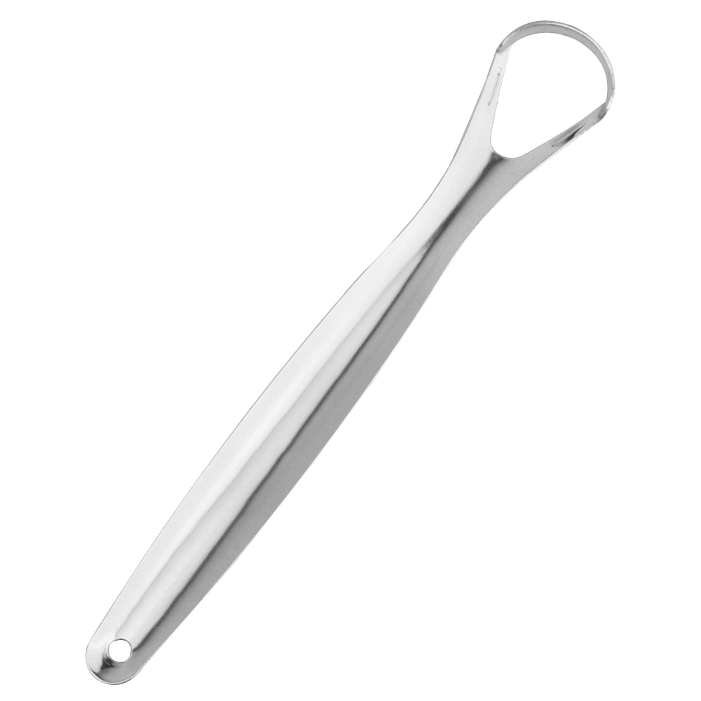 2Pcs Stainless Steel Tongue Cleaner Scraper Dental Care Oral Hygiene Reusable Silver Tongue Scraper