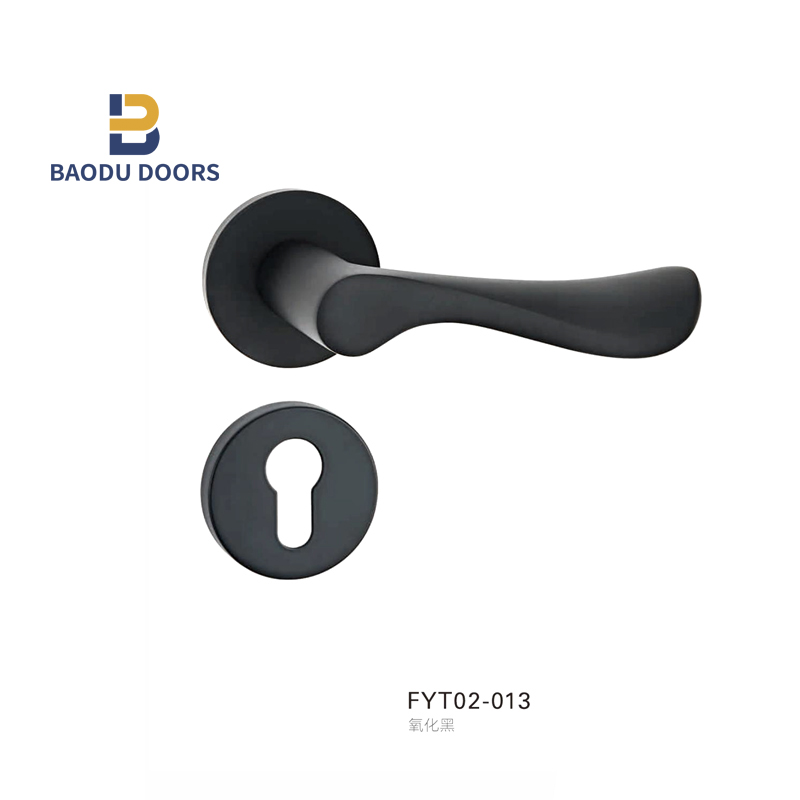 BOWDEU DOORS Nickel Lever Silver Aluminium Israel Portugal From China C Shape Door Handle Set internal door handle