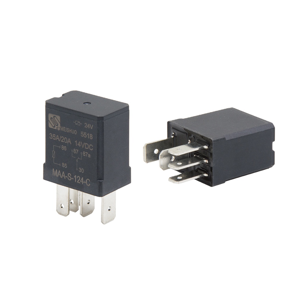 Meishuo MAA-S-124-C мини нормально разомкнутый 20a 14vdc автомобильной 4pin 12v 35a авто реле благодаря зарядному устройству QC терминал для автоламп atuo части
