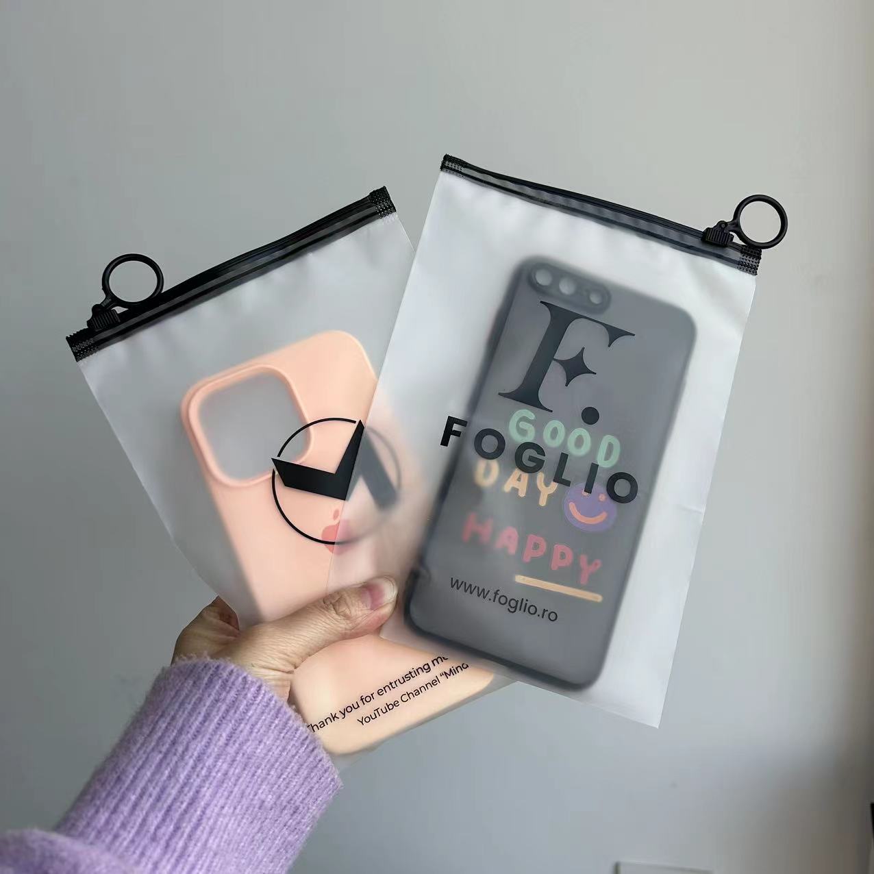 Phone case Frosted Zip Ziplock Plastic Bags Clothes Packaging Custom Packaging For Clothing