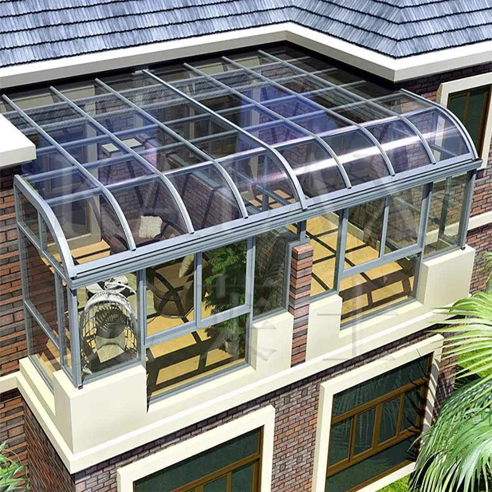 Sunroom Roof Glass House For Garden Aluminum Frame