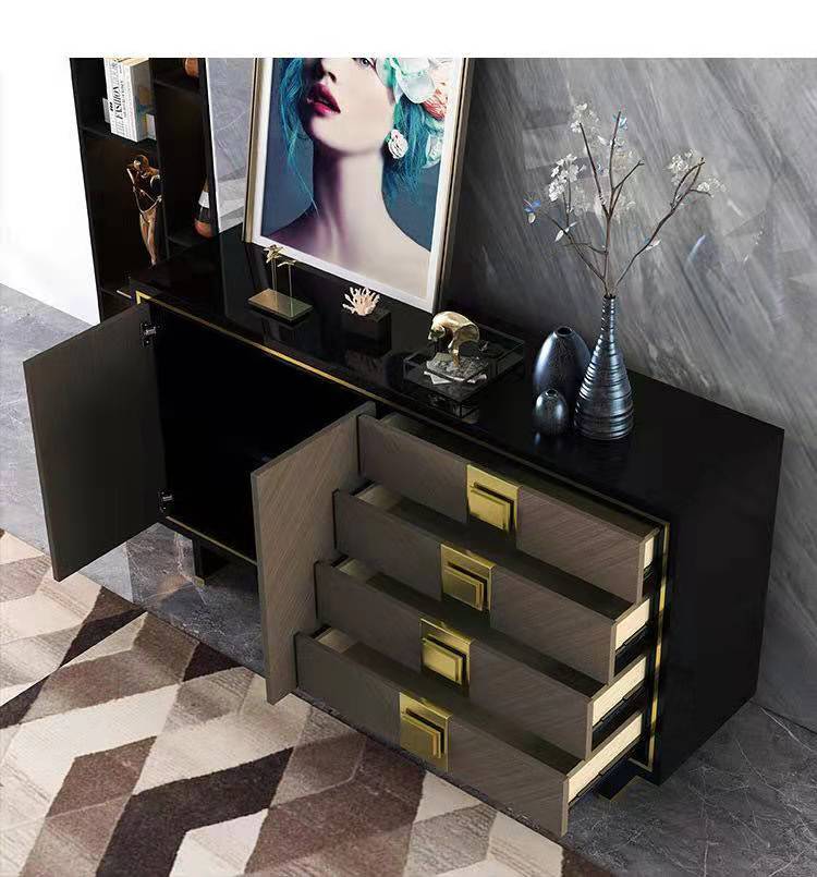 Light luxury sideboard modern minimalist cabinet living room wall household tea cabinet sideboard locker porch cabinet hotel