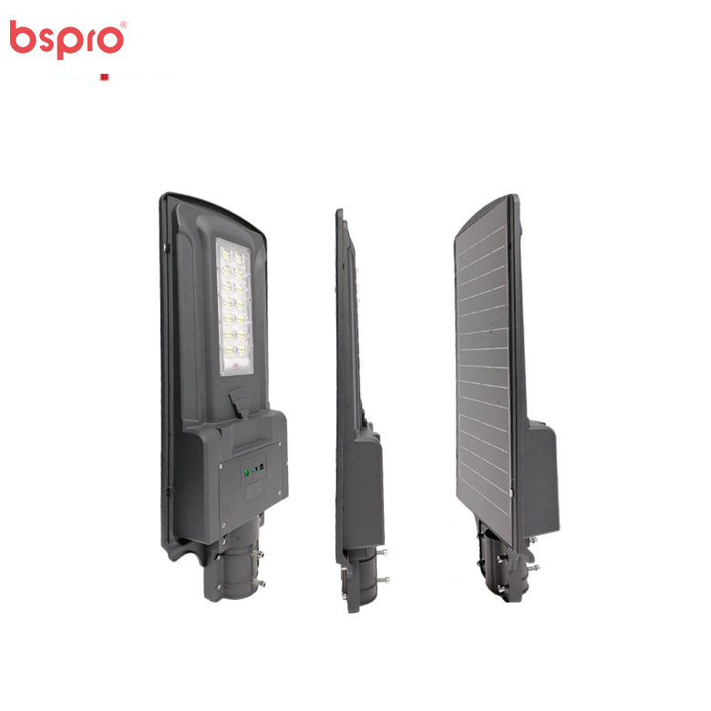 Bspro aluminium high brightness metal body solar lighting 300w waterproof ip65 all in one solar led street light with pole