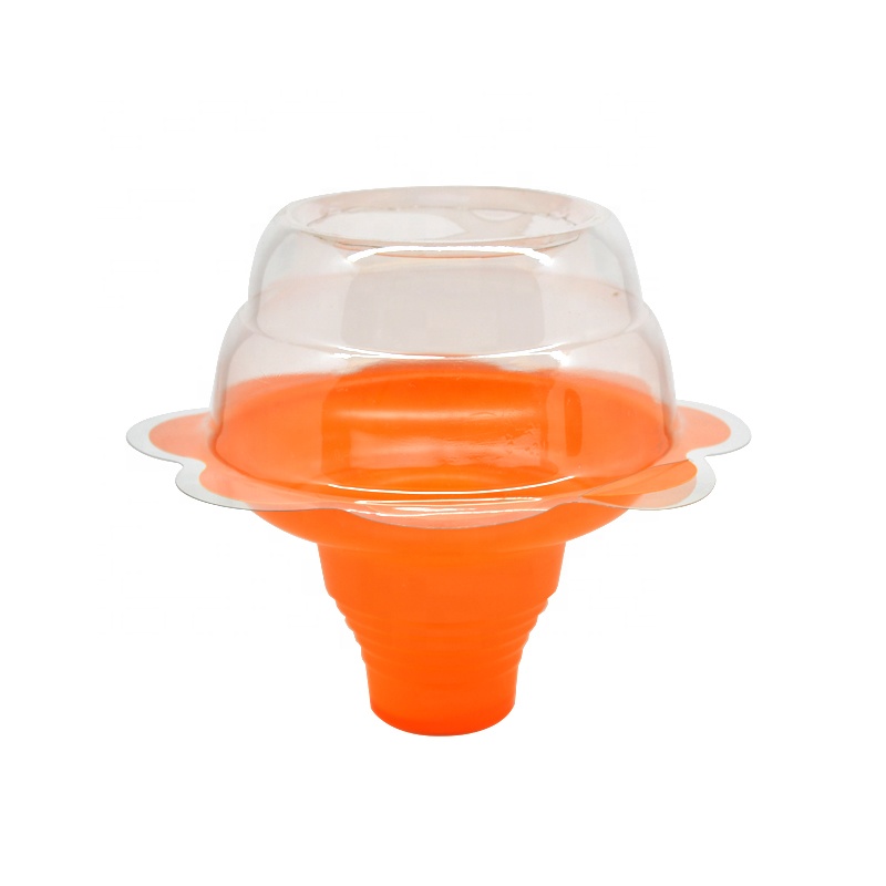 Disposable 250ml Wholesale Price Mixed Colors Flower Shape Shaved Ice Cup with Lid
