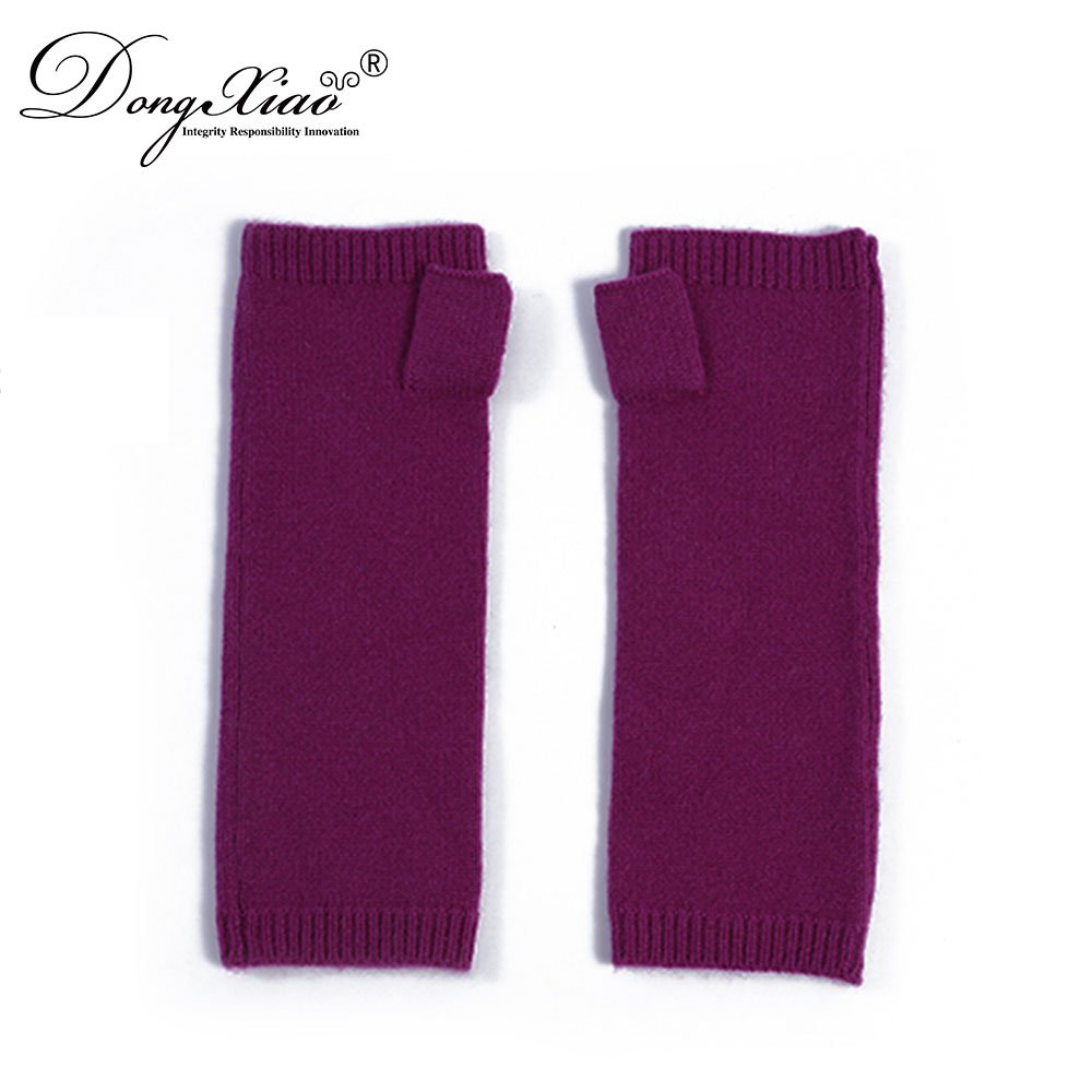 Wholesale Knit Warm Soft Mitten Cashmere Knitted Fingerless Winter Gloves