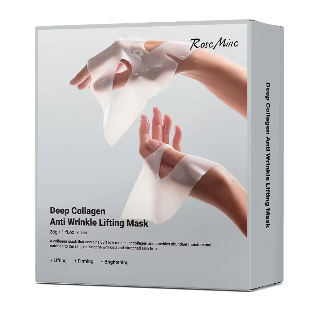 Private Label Skin Care 28ml Firming Brightening Deep Collagen Anti-Wrinkle Lifting Overnight Mask Facial Sheet Masks