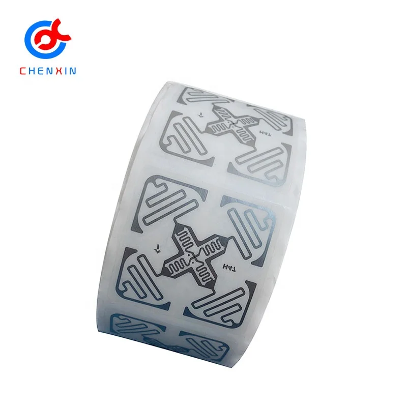 Пользовательская маркировка Impinj UHF RFID, ISO 18000-6c, белая этикетка с влажной инкрустацией, RFID-этикетка UHF