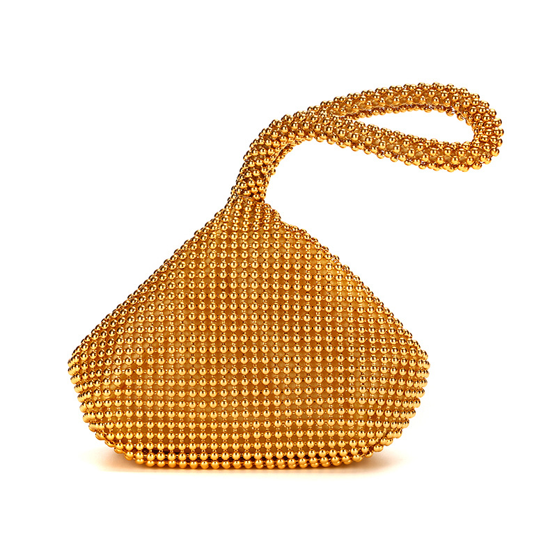 Party Prom Wedding Purse Alumina bead handbags Bridesmaid Lady Girl Bride Triangle Full Rhinestones Women's Evening Clutch Bag