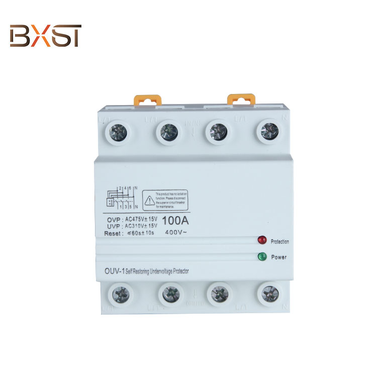 BX-V002-100A трехфазный над и под DIN rail Тип автоматический стабилизатор напряжения протектор автоматический стабилизатор напряжения Выключатель
