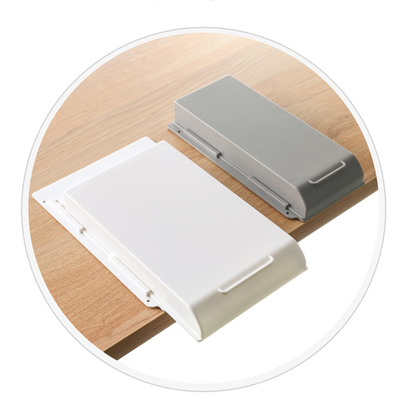 Self-adhesive Under-desk Drawer Hidden Storage Box Office Supplies Storage Box Self-adhesive School Stationery Box Pencil Case