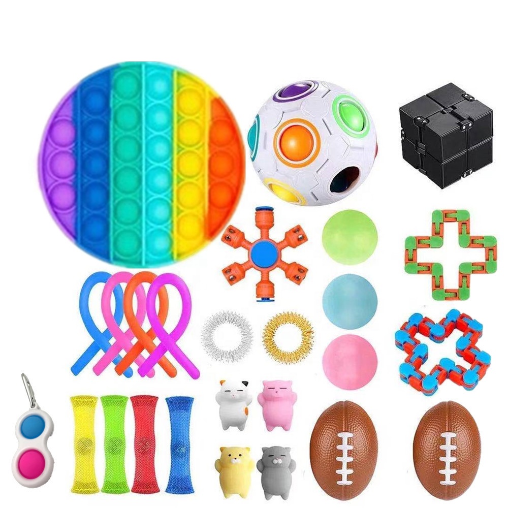 TY2478 Amazon, Лидер продаж, набор сенсорных игрушек, набор игрушек для детей, сжимаемые шарики, слайм, стрейчевая нить