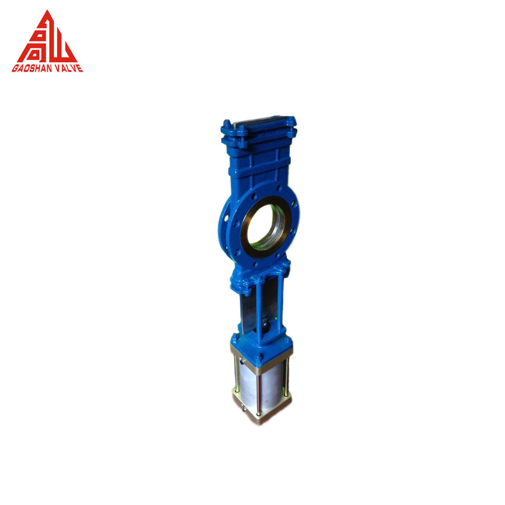 Knife Gate Valve PN10 PN16 WCB Pneumatic Actuator Through Going Knife Gate Valve