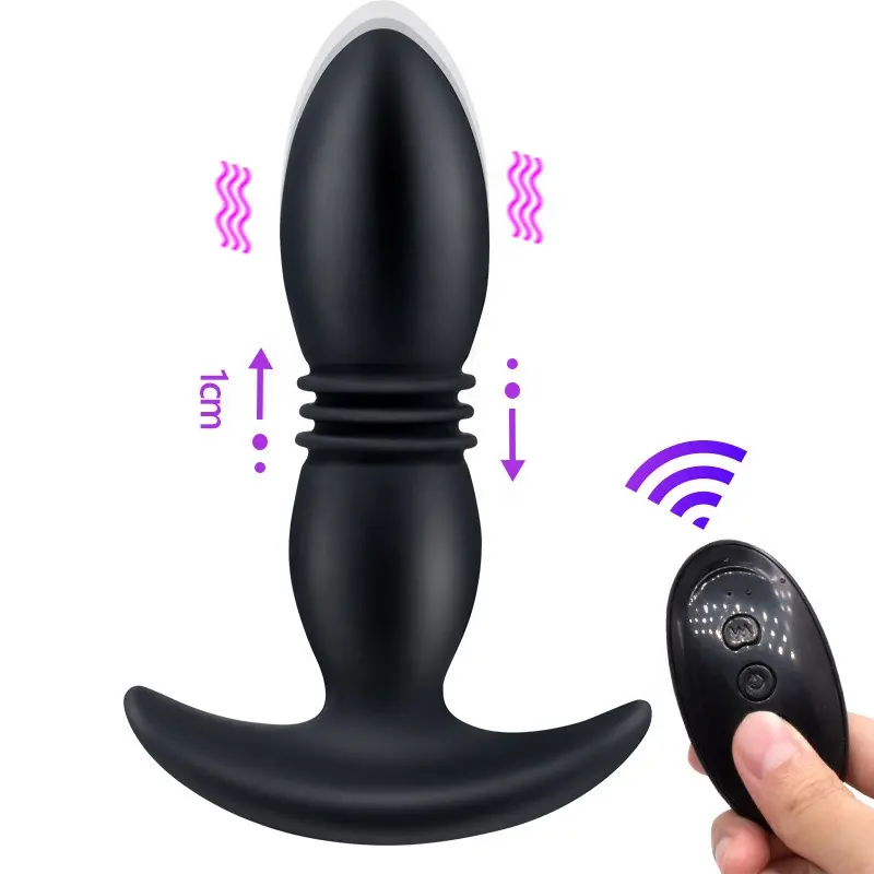 12 Frequency 3 Kinds Thrusting Anal Plug Remote Vibrator Prostate Massage Sex Toys For Masturbator Intimate Goods Vagina Wand