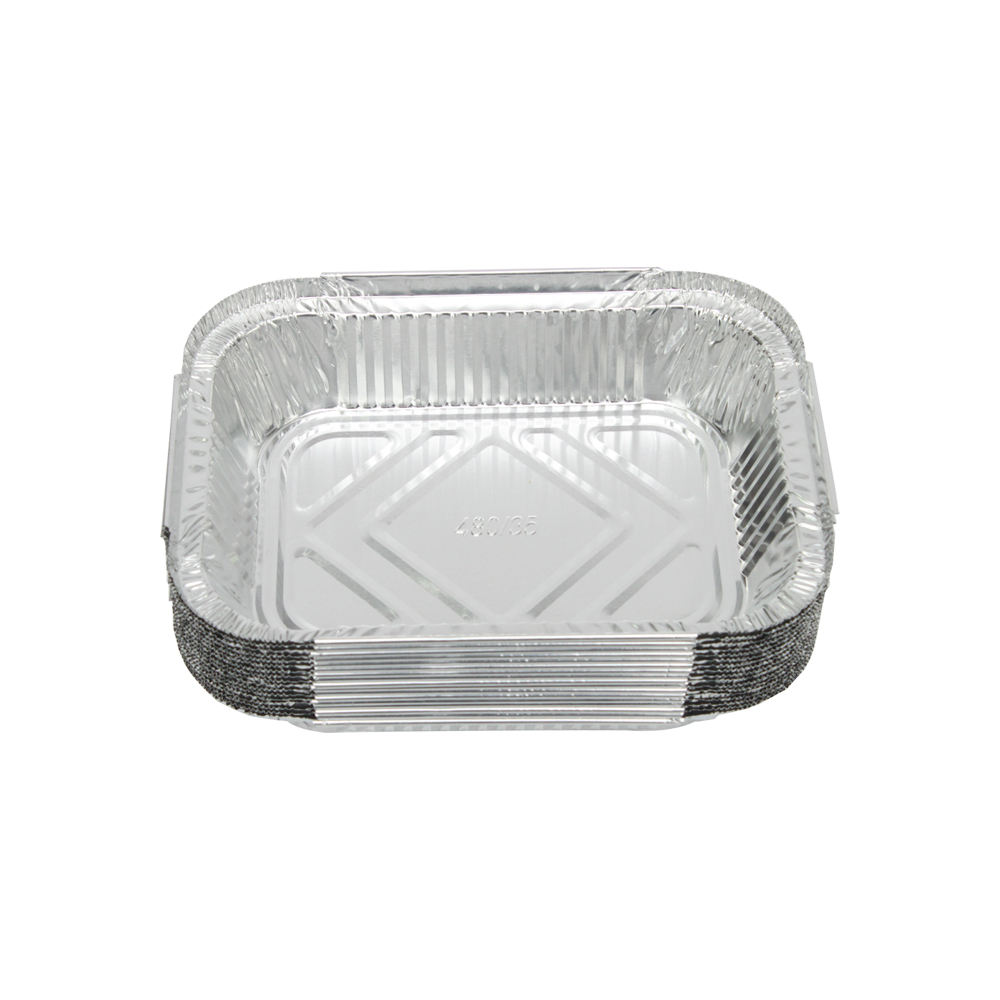 Disposable Small Food Tray Aluminium Foil Compartments Take Away Container