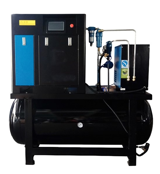 7.5KW combined screw air compressor with air dryer and air filter