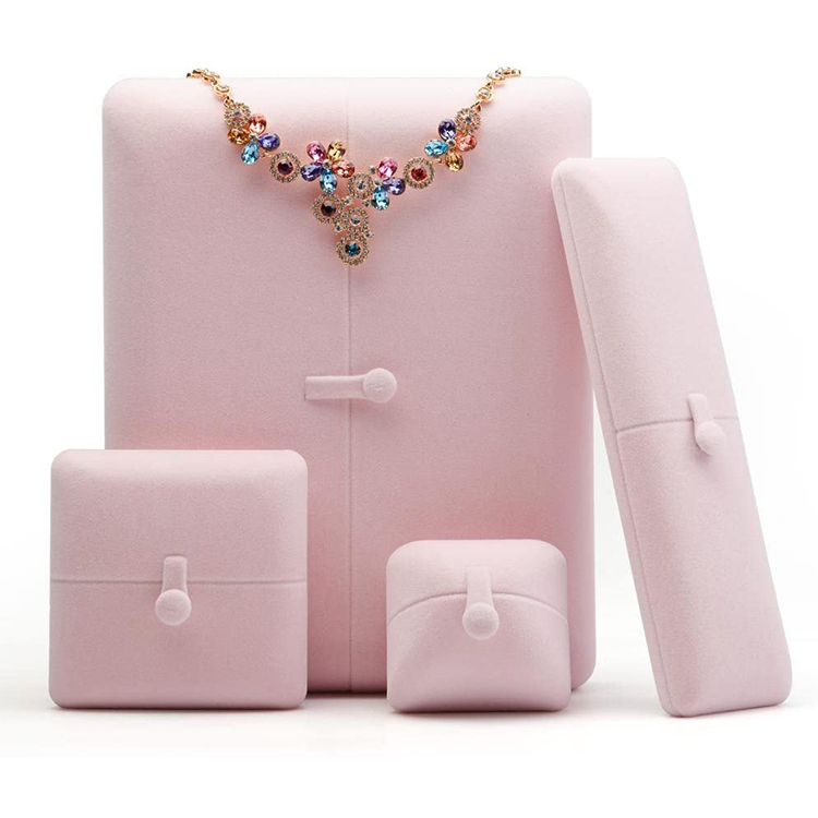 Wholesale Custom Velvet Jewelry Box Small Ring Bearer Case