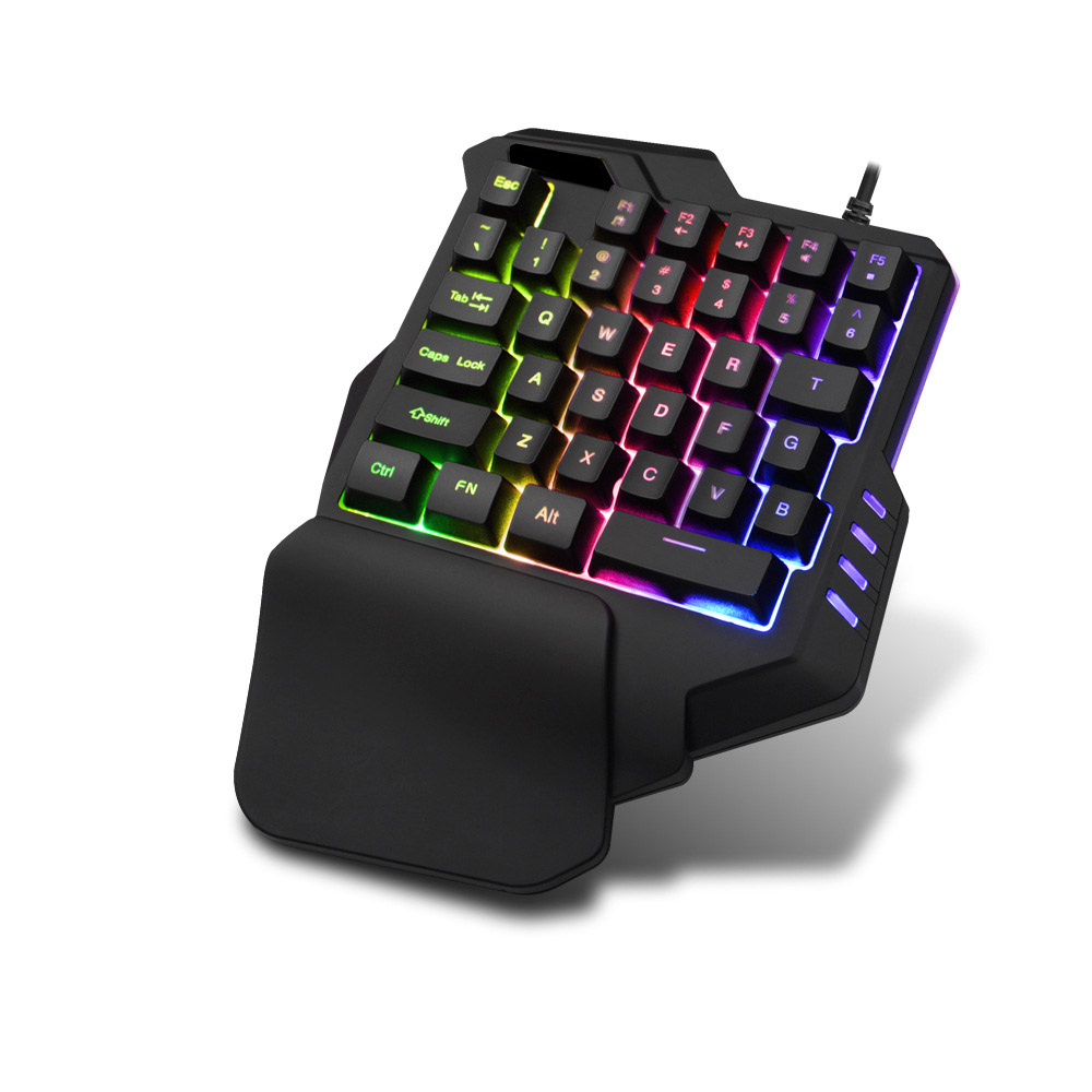 Проводная эргономичная игровая мини-клавиатура с 35 клавишами RGB LED для одной руки