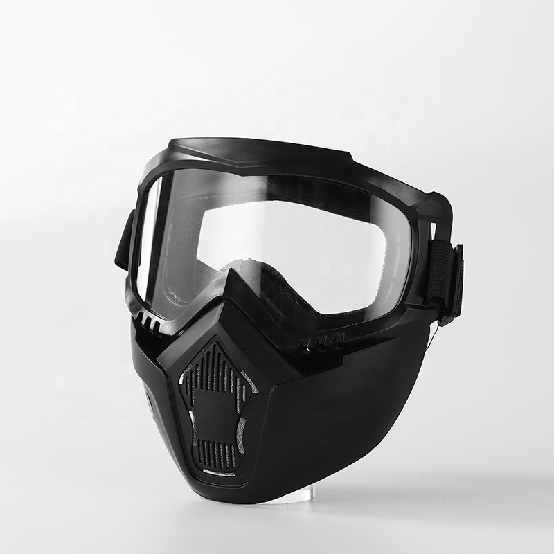 Motorcycle Mask Outdoor Modular Mask Detachable For Motorcycle Open Face Half Helmet