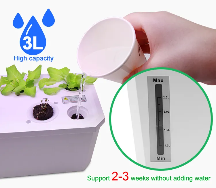 SHENPU Mini Smart Automate Lazy Flower Pot Home Garden Indoor Kit With Light